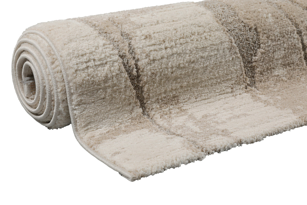 Fynn Teppich creme beige Kurzflor rechteckig