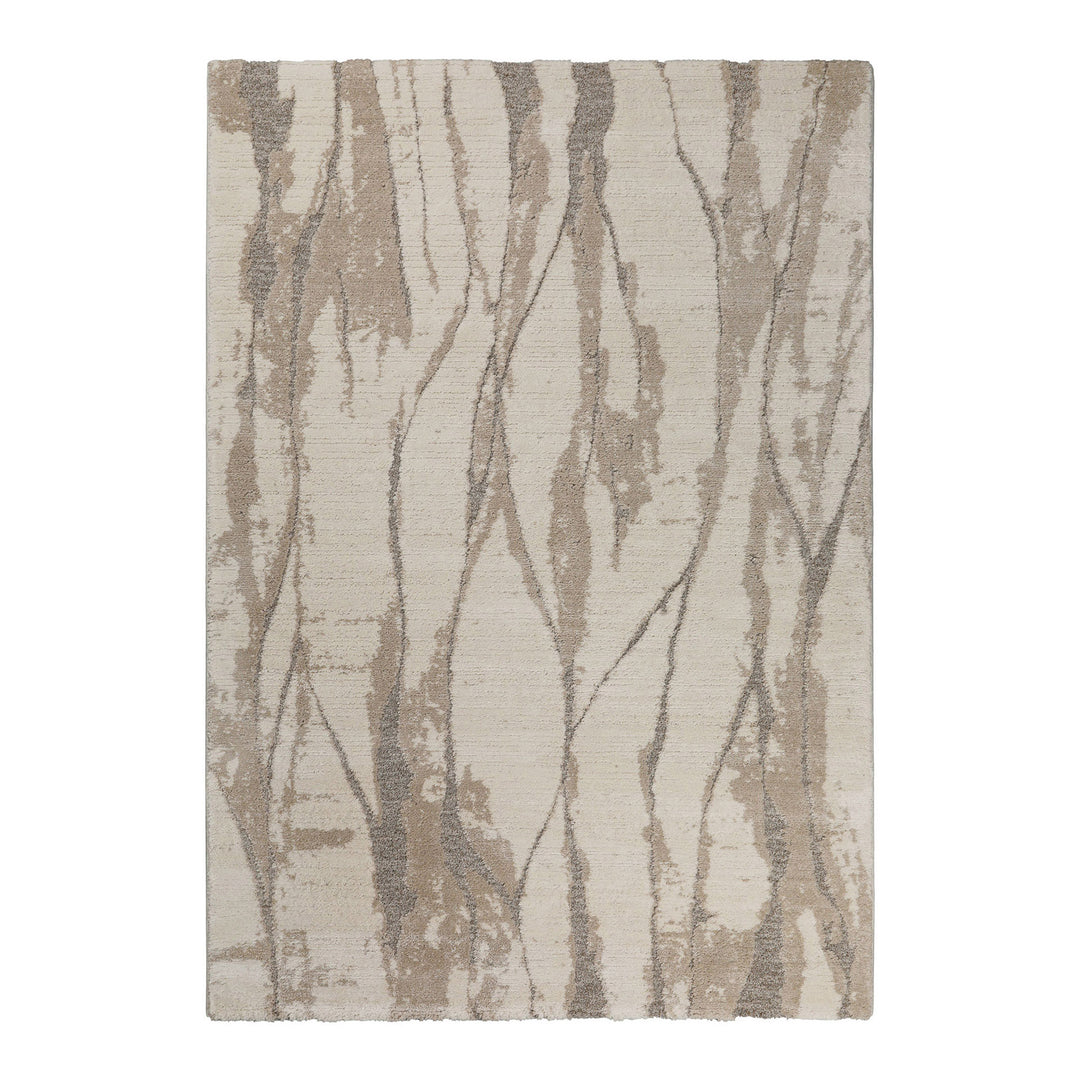Fynn Teppich creme beige Kurzflor rechteckig