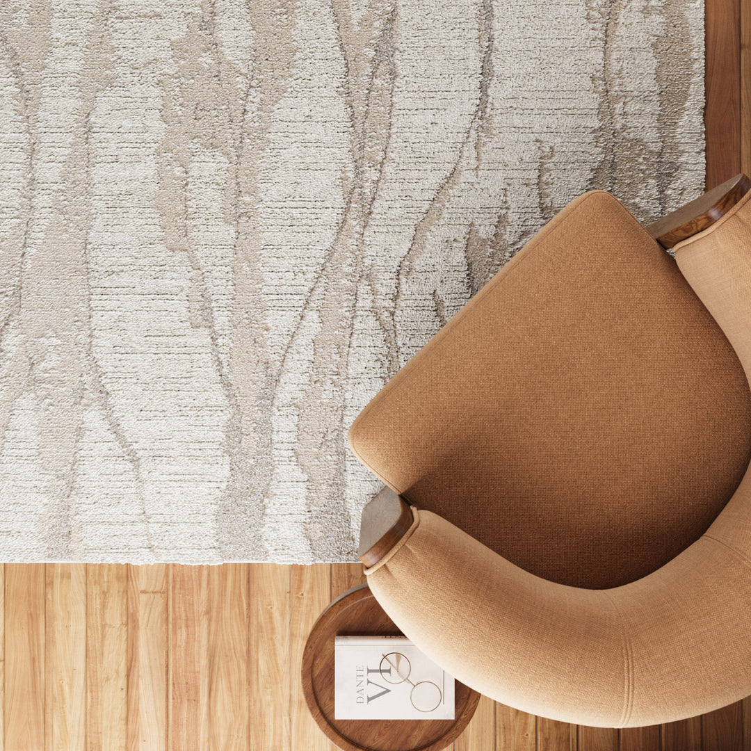 Fynn Teppich creme beige Kurzflor rechteckig