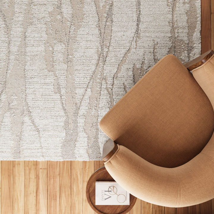 Fynn Teppich creme beige Kurzflor rechteckig