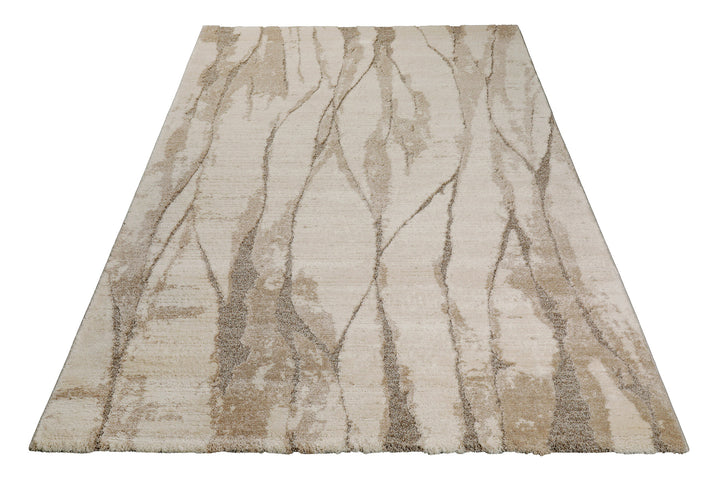 Fynn Teppich creme beige Kurzflor rechteckig