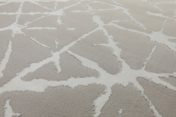 160x230 Teppich Wohnzimmer Creme Weiß