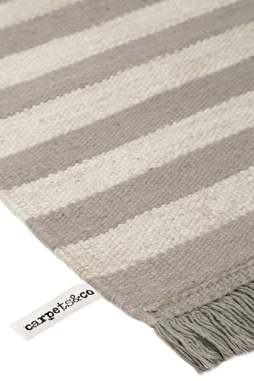 Noble Stripes Teppich natur Kurzflor rechteckig
