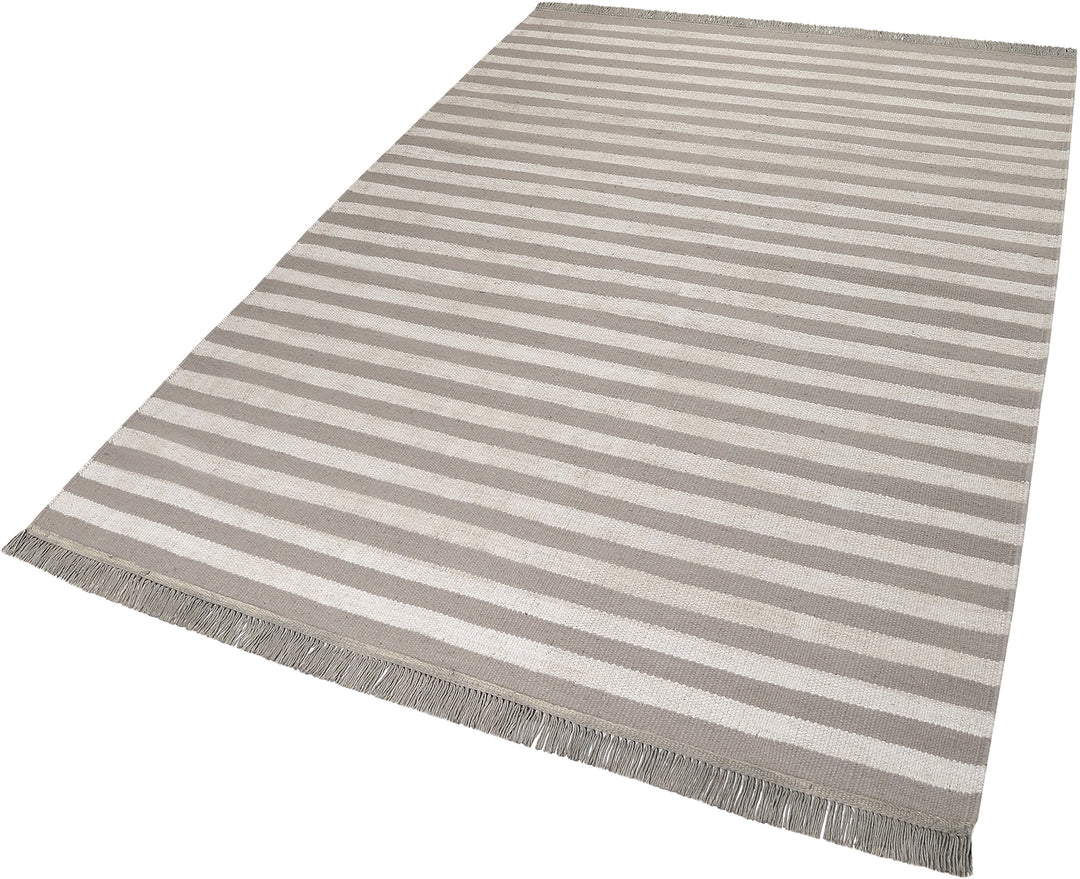 Noble Stripes Teppich natur Kurzflor rechteckig