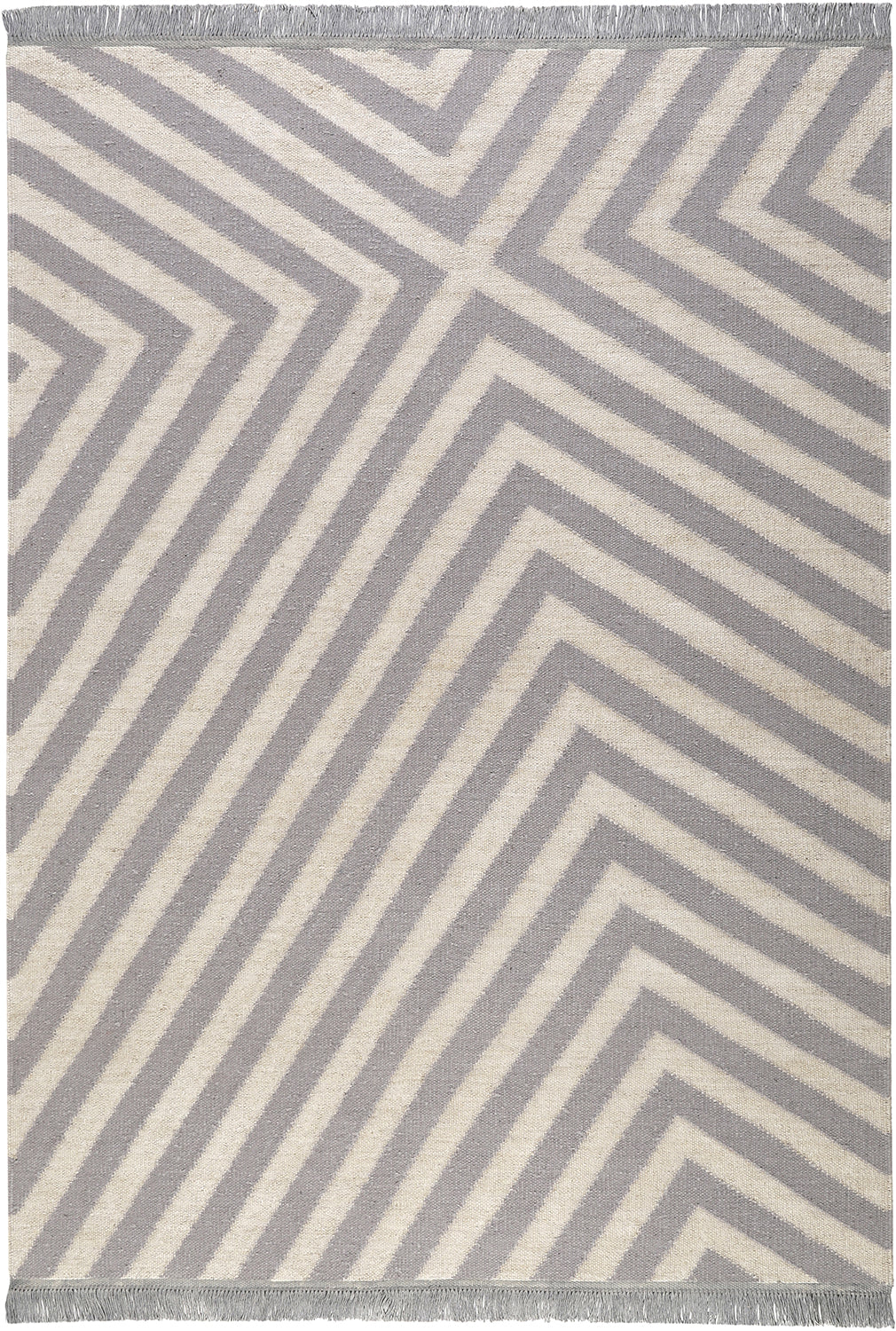 Edgy Corners Teppich natur Kurzflor rechteckig