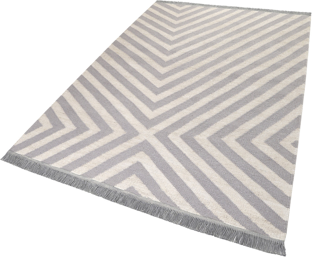 Edgy Corners Teppich natur Kurzflor rechteckig
