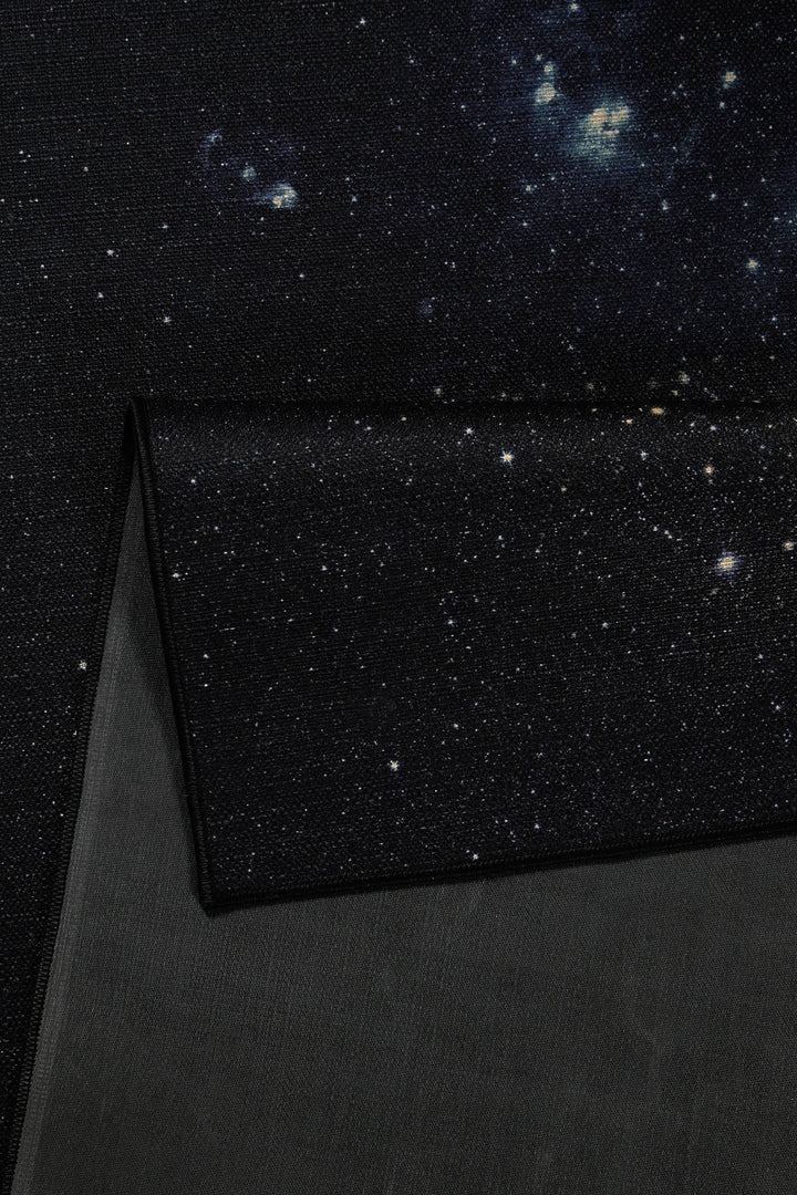 Galactic Glow Teppich schwarz Kurzflor rechteckig