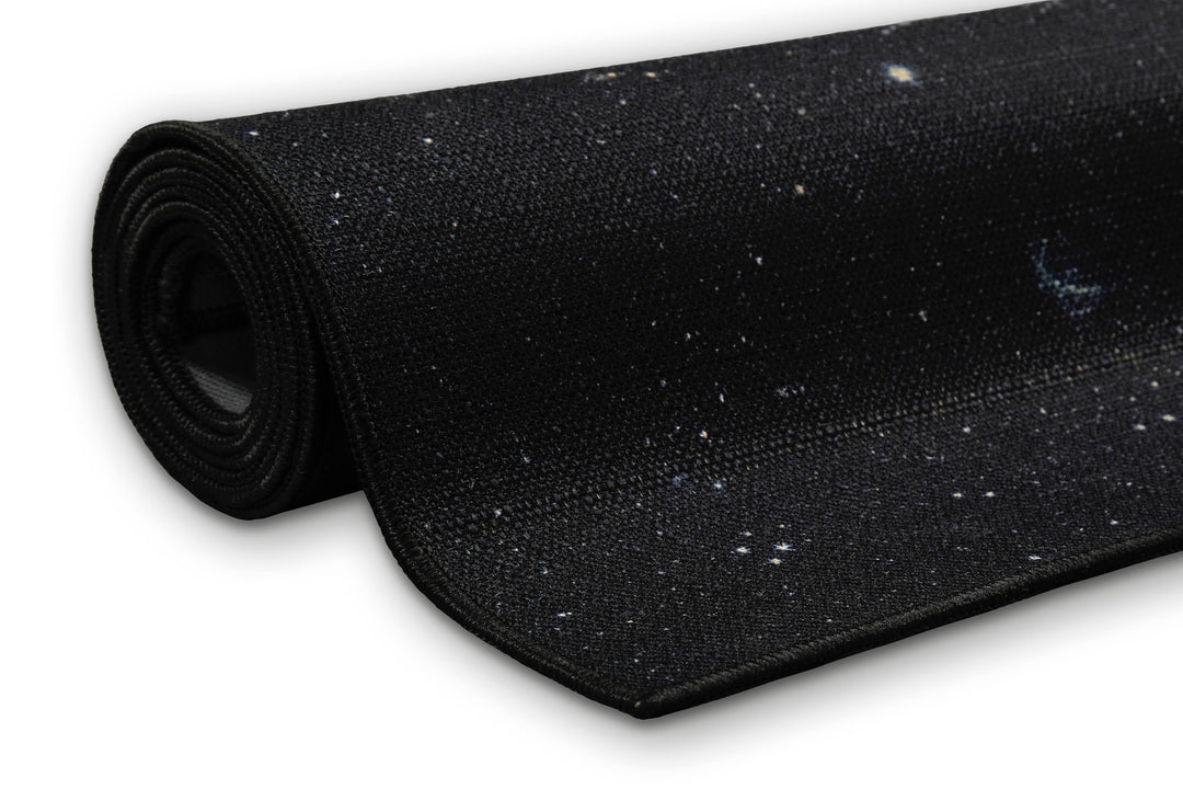 Galactic Glow Teppich schwarz Kurzflor rechteckig