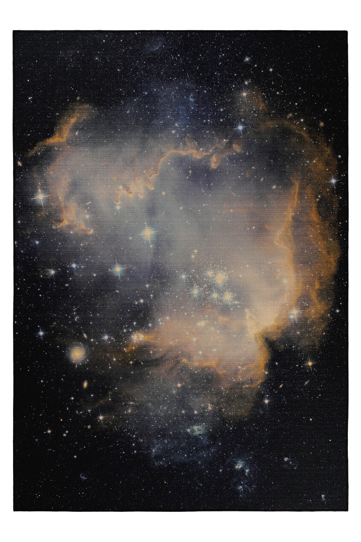Galactic Glow Teppich schwarz Kurzflor rechteckig
