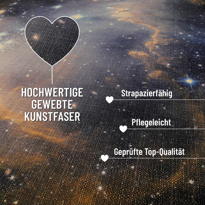 Galactic Glow Teppich schwarz Kurzflor rechteckig