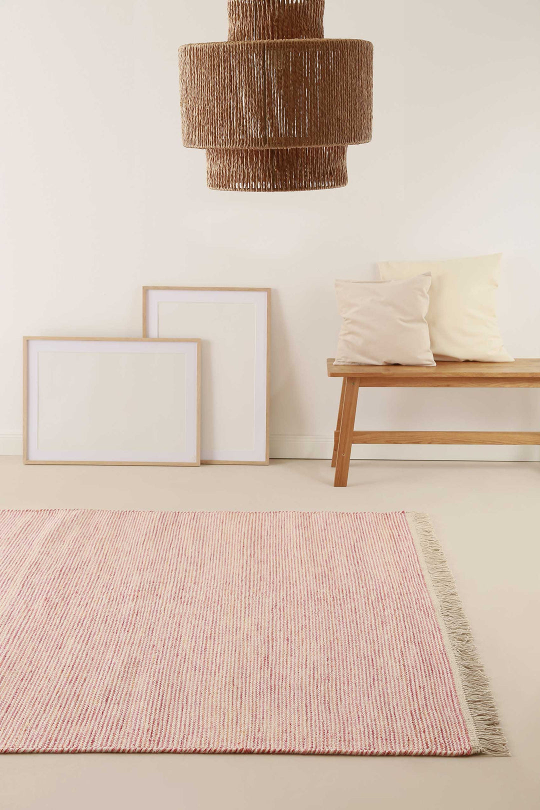 Amélie Teppich rot Kurzflor rechteckig