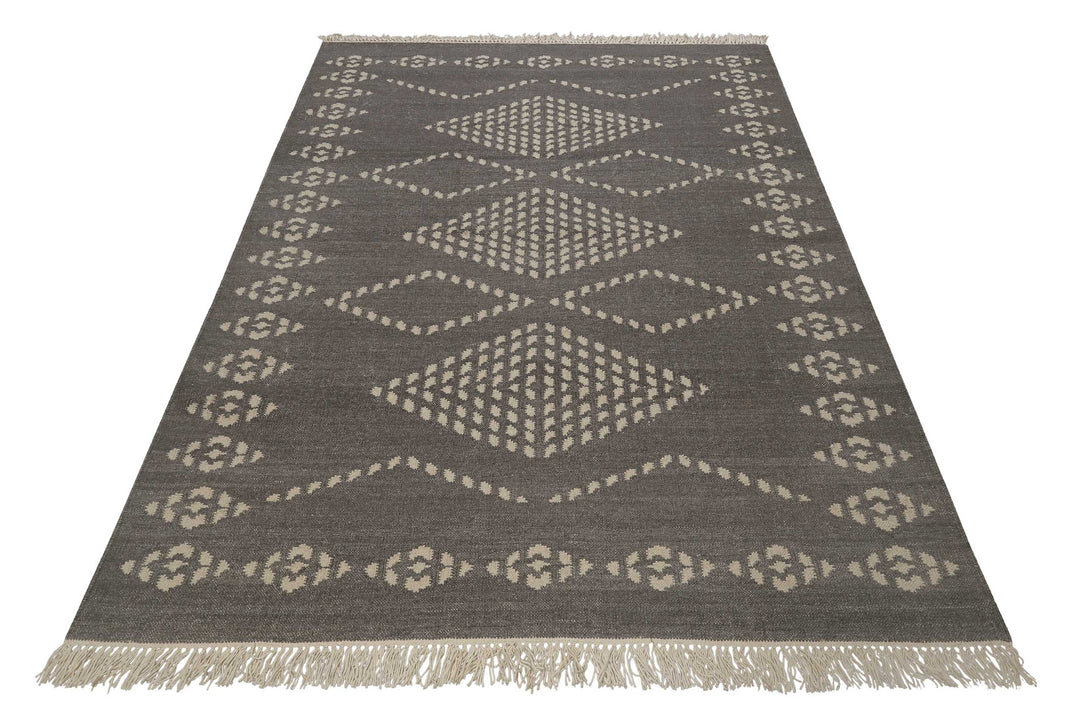 Belmont Teppich dunkelgrau Kurzflor rechteckig