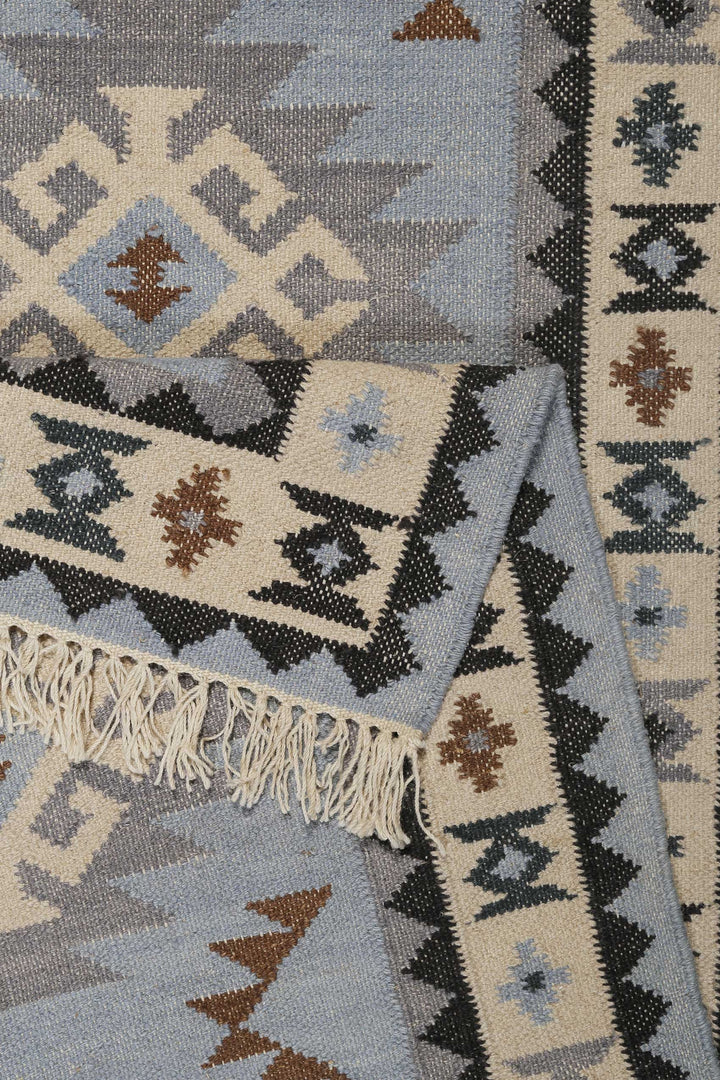 Blancard Teppich hellblau Kurzflor rechteckig