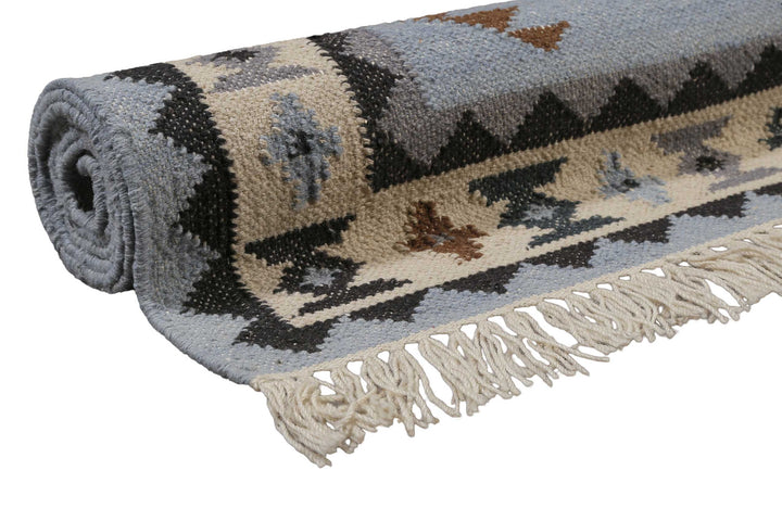 Blancard Teppich hellblau Kurzflor rechteckig