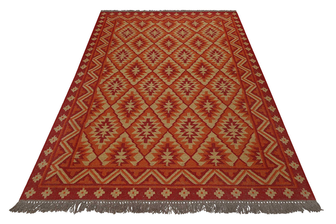 Clare Teppich rost rot Kurzflor rechteckig