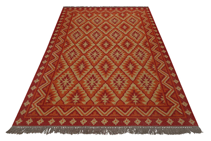 Clare Teppich rost rot Kurzflor rechteckig