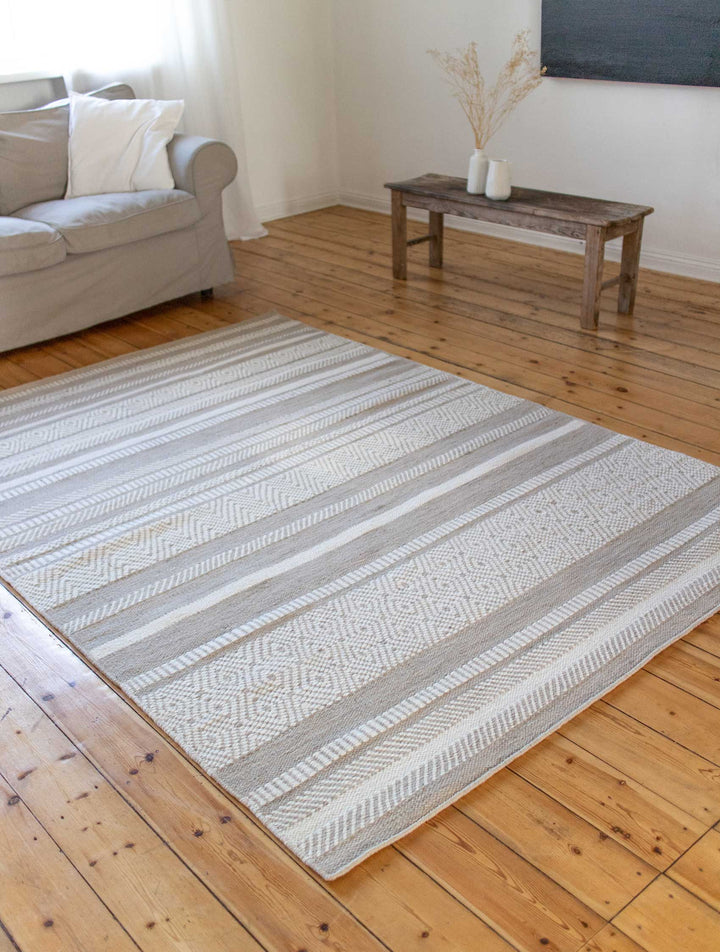 Dijon Teppich sand / taupe Kurzflor rechteckig