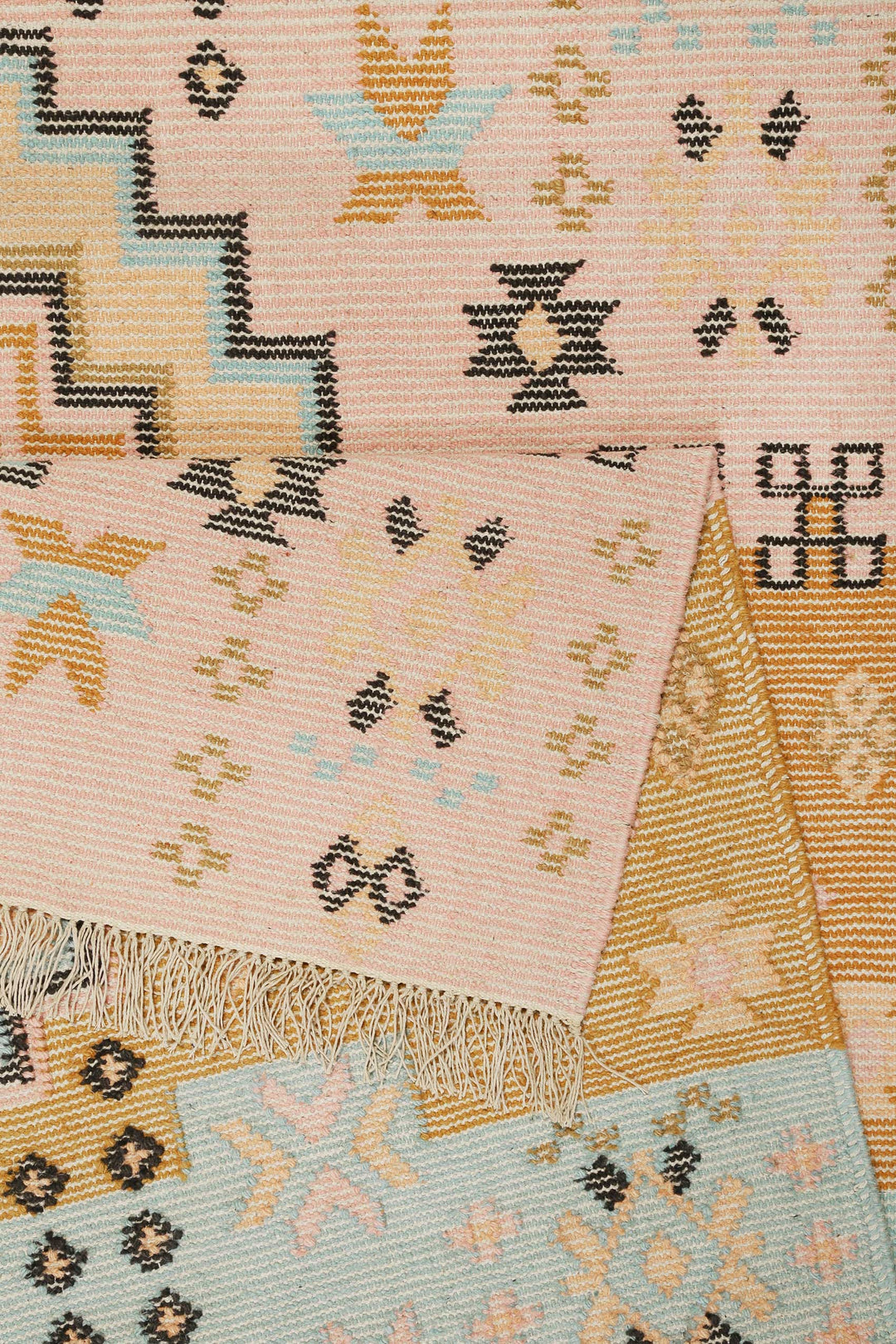 Mayenne Teppich rosa Kurzflor rechteckig