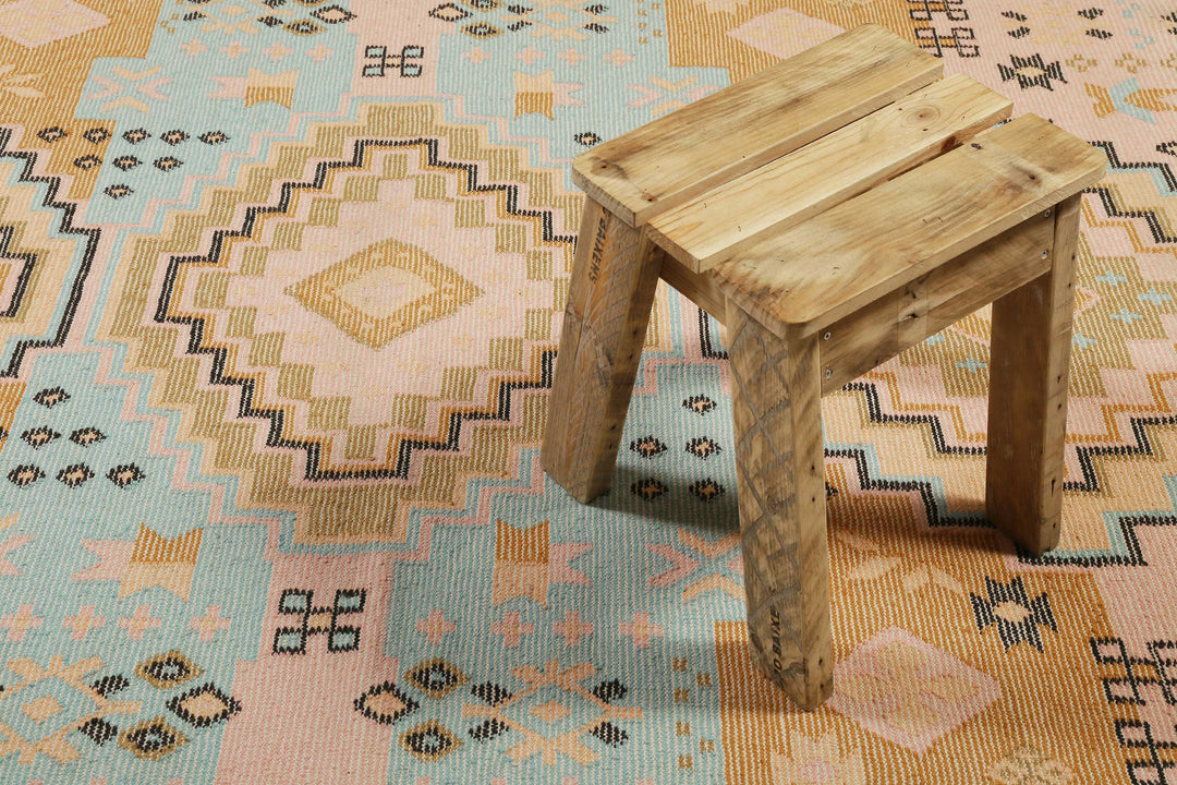 Mayenne Teppich rosa Kurzflor rechteckig