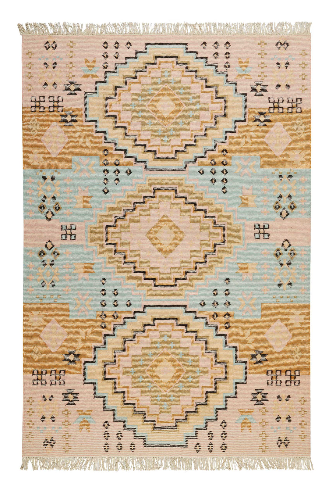 Mayenne Teppich rosa Kurzflor rechteckig