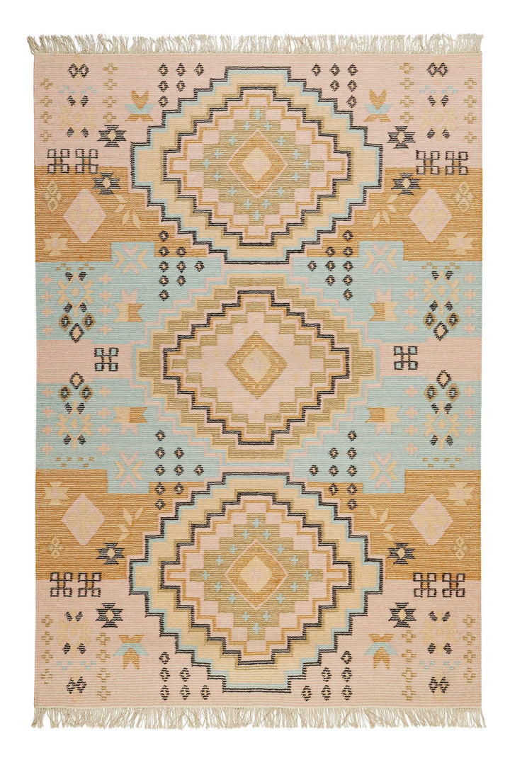 Mayenne Teppich rosa Kurzflor rechteckig