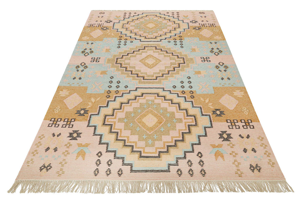 Mayenne Teppich rosa Kurzflor rechteckig