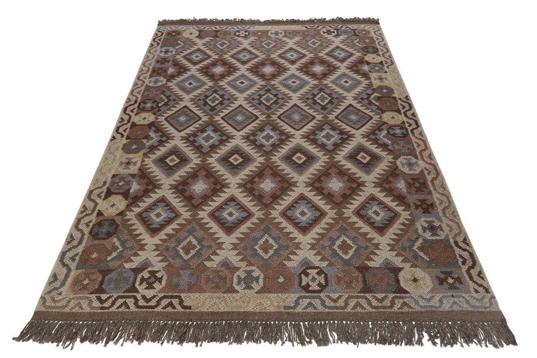 Migny Teppich hellbraun Kurzflor rechteckig