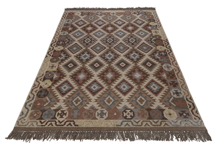 Migny Teppich hellbraun Kurzflor rechteckig