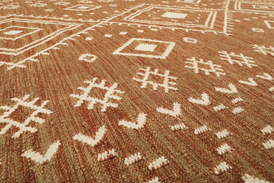 Monaco Teppich braun rot Kurzflor rechteckig