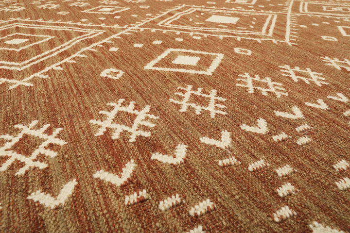 Monaco Teppich braun rot Kurzflor rechteckig