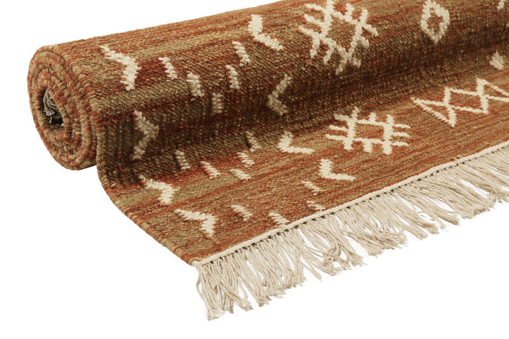 Monaco Teppich braun rot Kurzflor rechteckig