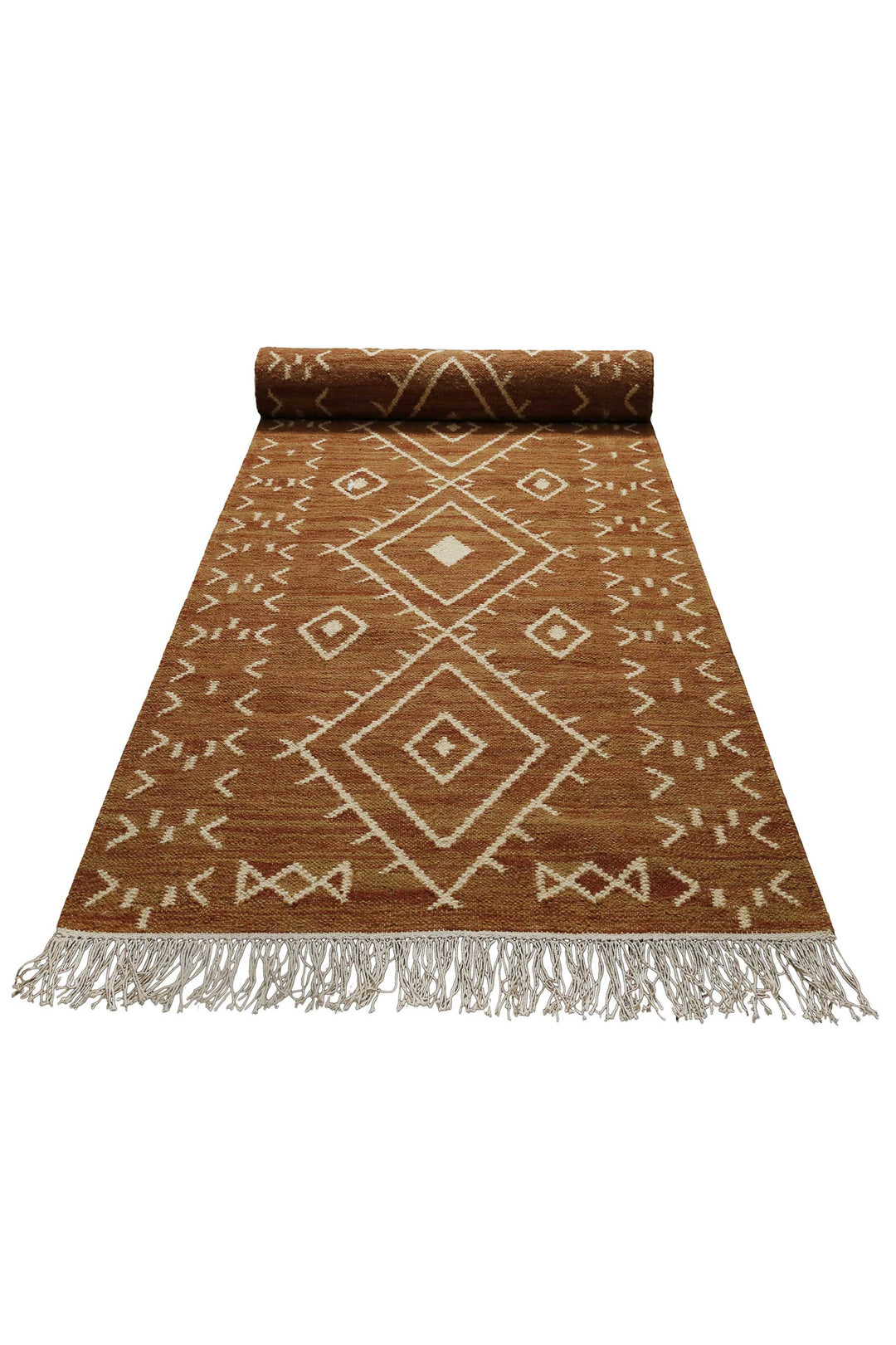 Monaco Teppich braun rot Kurzflor rechteckig