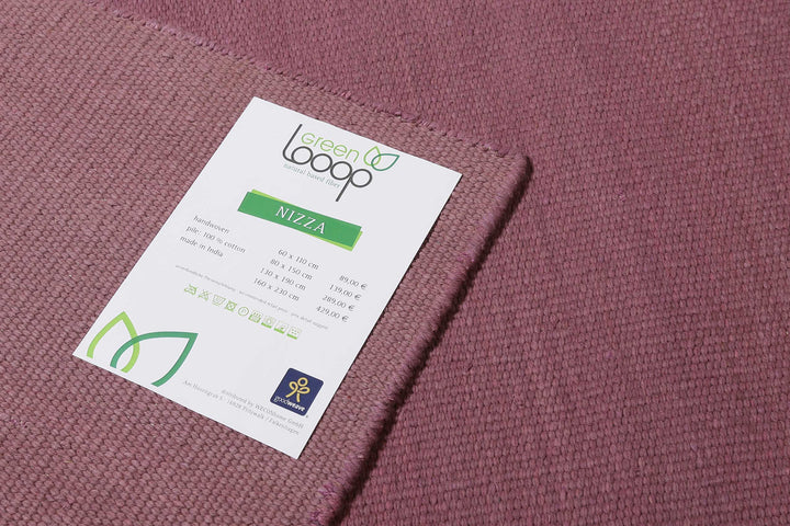 Nizza Teppich bordeaux Kurzflor rechteckig