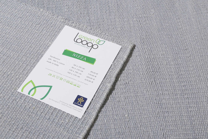 Nizza Teppich grau Kurzflor rechteckig