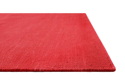Kelim Teppich Rot aus Baumwolle » Nizza « Green Looop