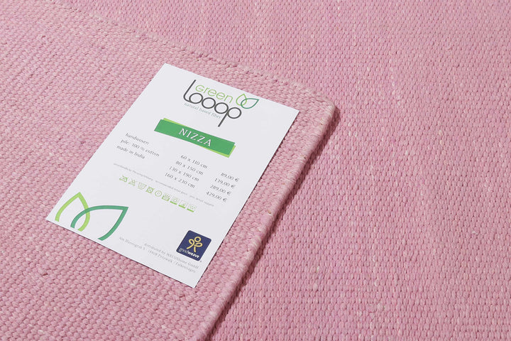 Nizza Teppich antique pink Kurzflor rechteckig