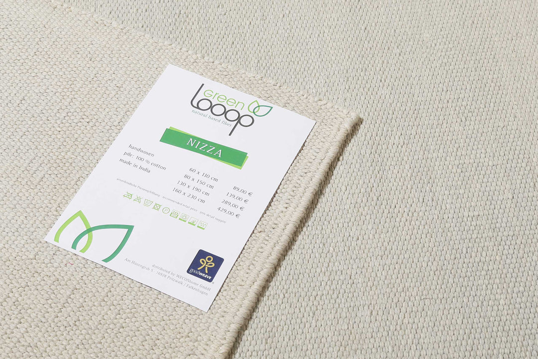 Nizza Teppich silber Kurzflor rechteckig