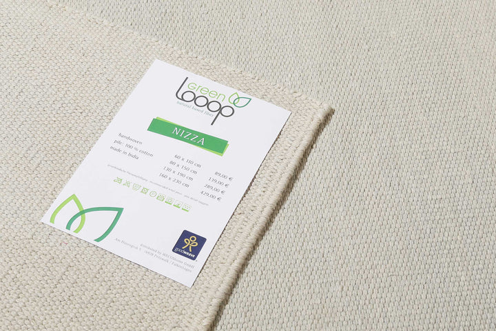 Nizza Teppich silber Kurzflor rechteckig