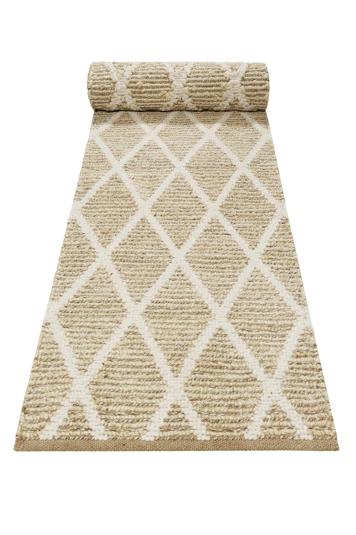 Novella Teppich natur beige Kurzflor rechteckig