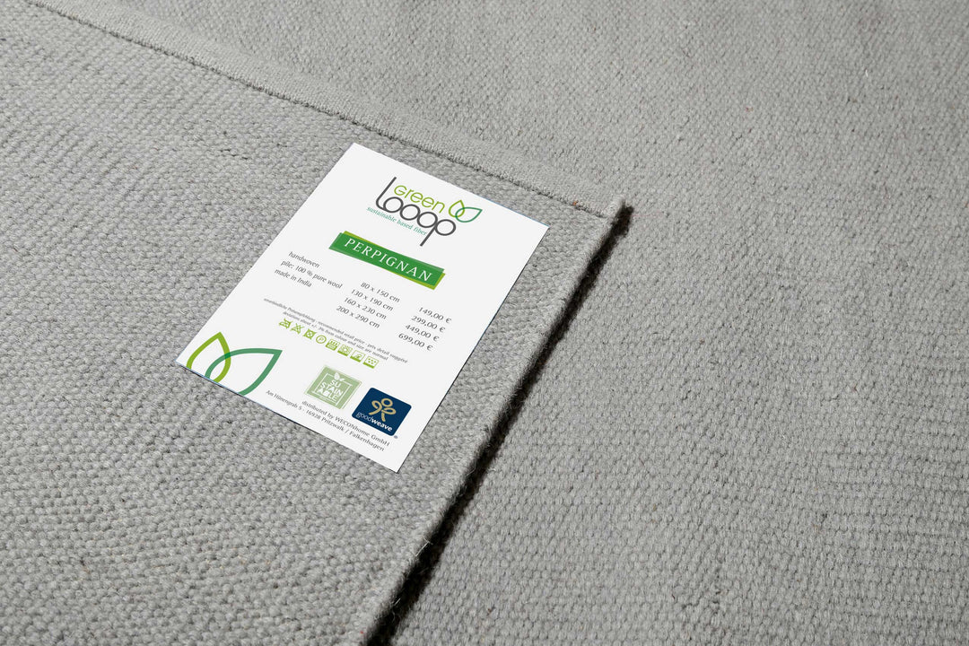 Perpignan Teppich grau Kurzflor rechteckig