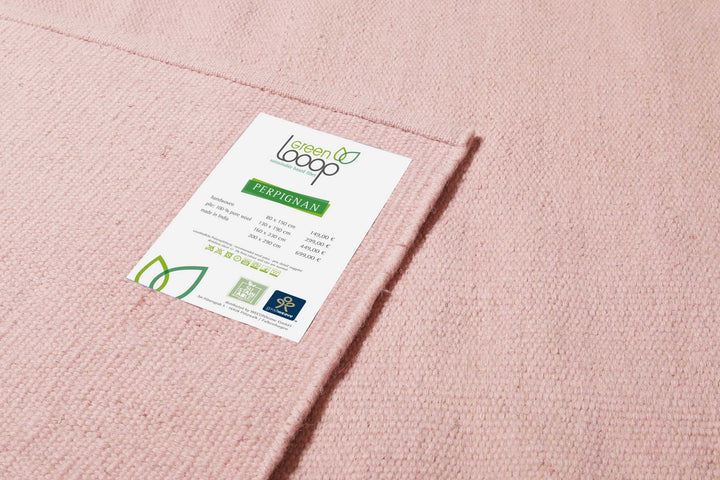 Perpignan Teppich rosa Kurzflor rechteckig