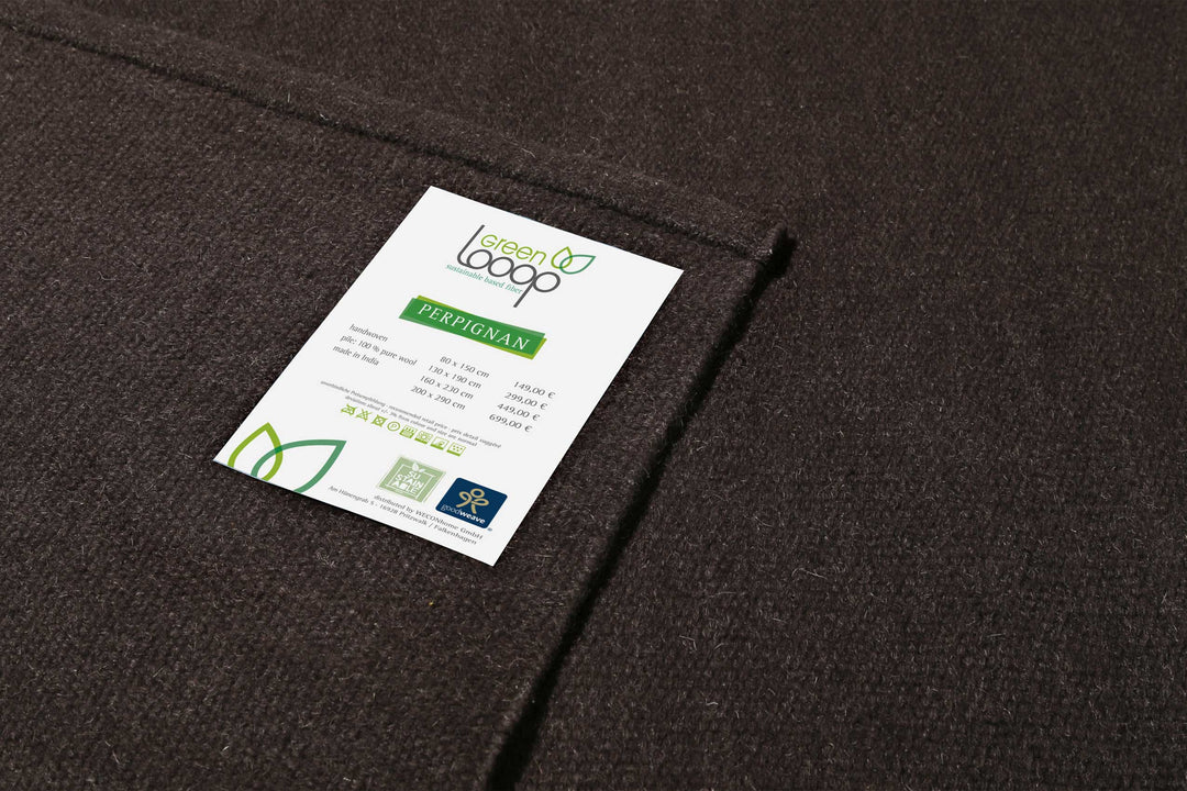 Perpignan Teppich braun Kurzflor rechteckig