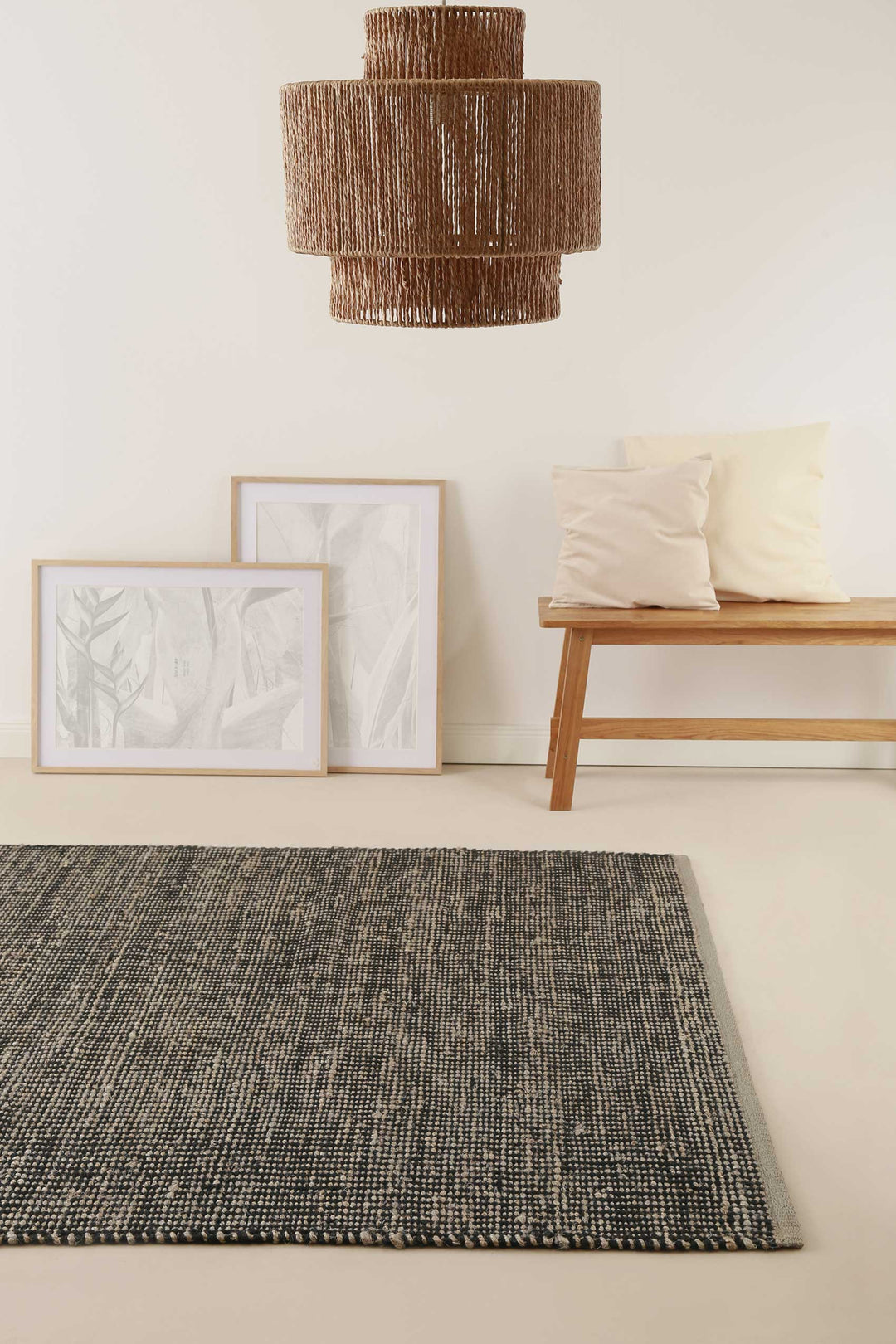 Toulouse Teppich schwarz Kurzflor rechteckig