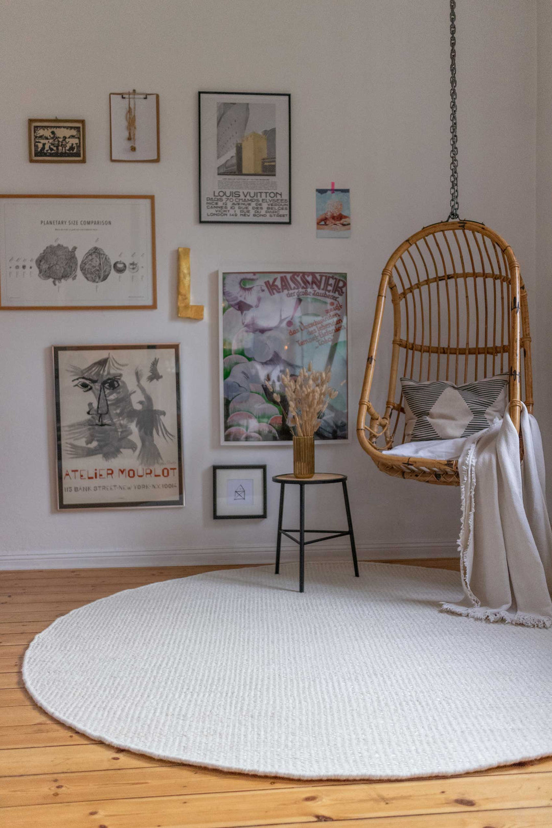 Toulouse Teppich creme Kurzflor rund