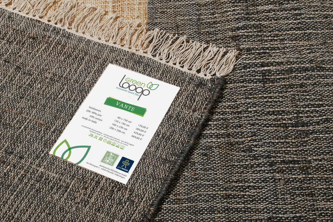 Vante Teppich braun Kurzflor rechteckig