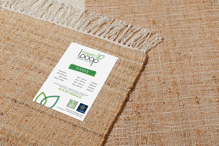 Vante Teppich creme beige Kurzflor rechteckig