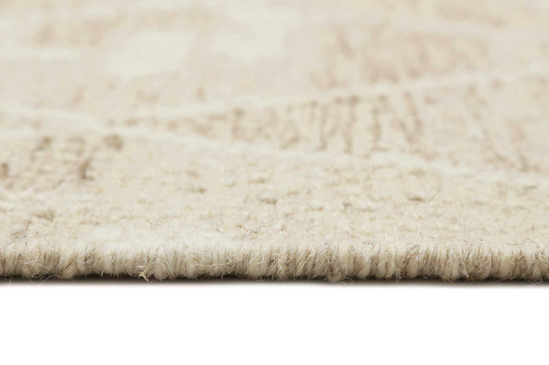Kelim Teppich Beige Braun meliert aus Wolle » Vermont « Green Looop