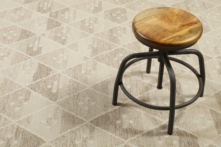 Vermont Teppich beige braun meliert Kurzflor rechteckig