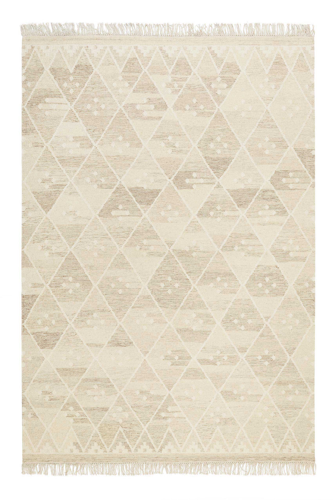 Vermont Teppich beige braun meliert Kurzflor rechteckig