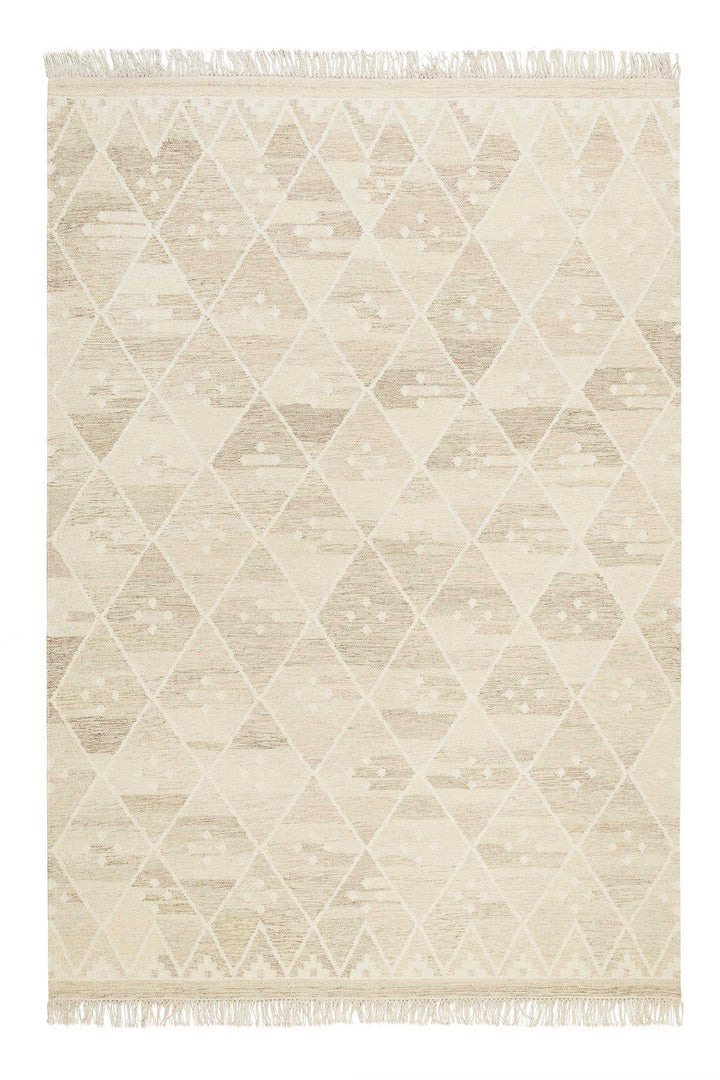 Vermont Teppich beige braun meliert Kurzflor rechteckig